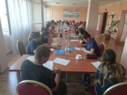 írásbeli vizsga közben