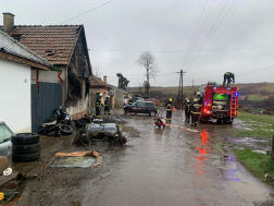 A tűzzel érintett háznál a tűzotók