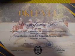 Oklevél a különdíjról
