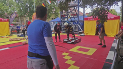 Feladatok közben a versenyző