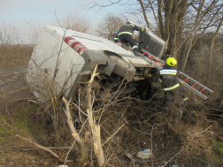 Létrát használtak a mentésnél