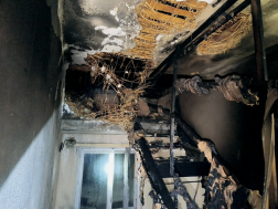 Leégett tető belülről