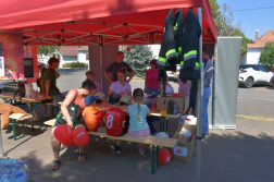 A füstsátornál a gyermekek
