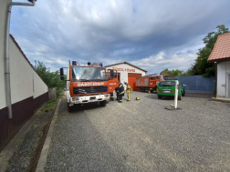 Tűzoltó gépjármű eleje