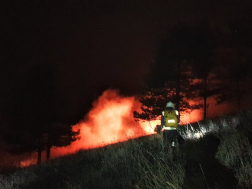 150 hektár lángolt, oltanak a tűzoltók